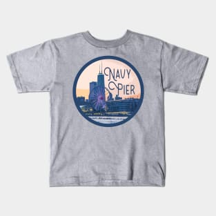 Navy Pier Decal Kids T-Shirt